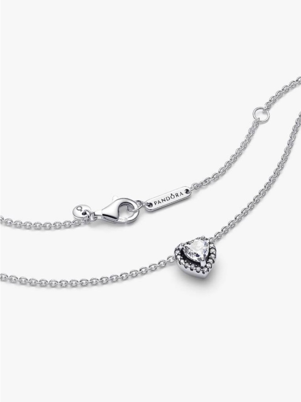 Pandora Silver Heart Pendant Necklace